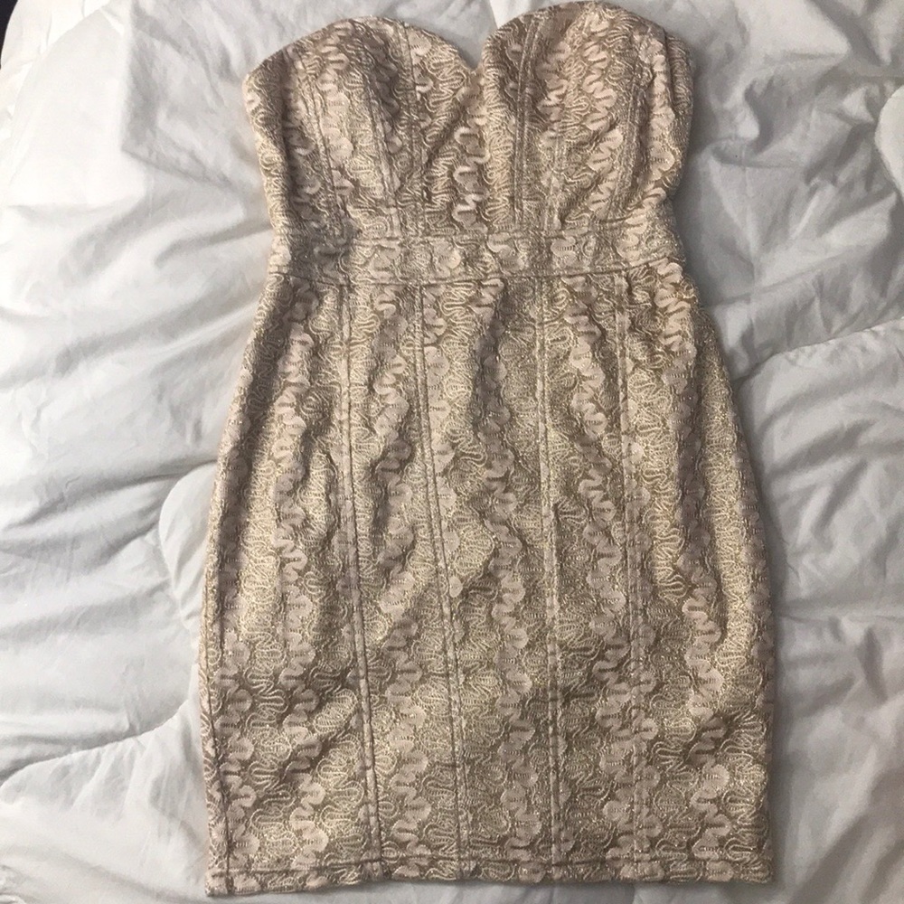 Forever21  Size medium gold dress